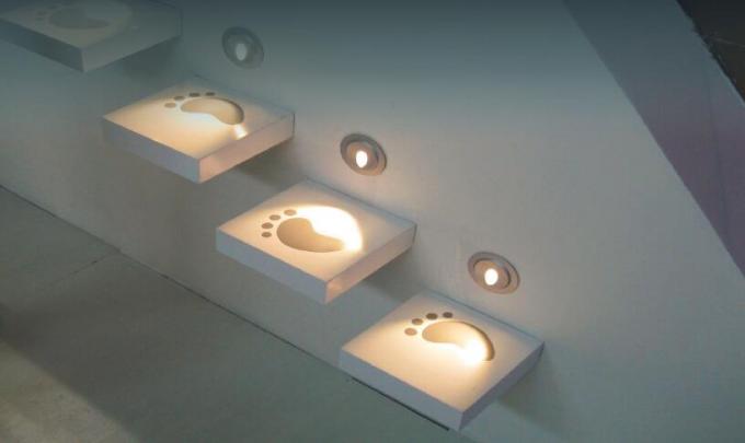 Okrągłe lampy schodowe LED 3W jednokolorowe / RGB / RGBW, schodki wewnętrzne lub zewnętrzne 5