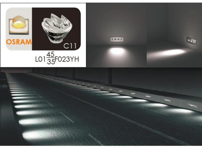 Nowoczesne wzornictwo Asymetryczne wpuszczane oświetlenie schodowe LED IP65 / IP67 24V lub 110V 220V 3*2W 4