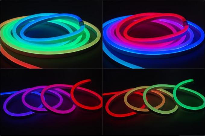 Widok z boku DMX RGB Emitujące światło LED Neon Ribbon, Neon LED Light Strip Christmas Lights 3