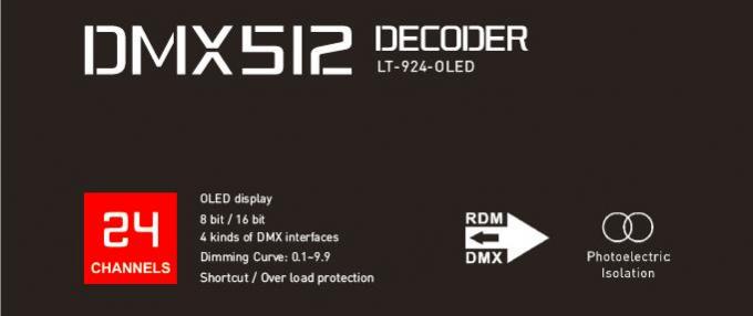 Dekoder 3A * 24CH do 1728W CV DMX z funkcją izolacji fotoelektrycznej 1