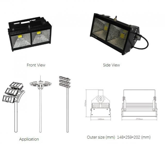 60W Zintegrowane zewnętrzne lampy przeciwpowodziowe LED z chipem, komercyjne oświetlenie przeciwpowodziowe Stopień ochrony IP65 1