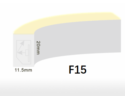 F15 F21 DMX Neon LED Strip Lights Regulowany płaski / wypukły kształt 9 W / metr CRI80 IP68 Wodoodporny 0
