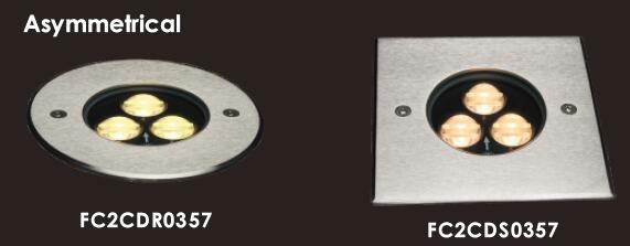 3 * 2W Symetryczna dioda LED o mocy światła do gruntu 116mm Przednia pokrywa ETL na liście 2