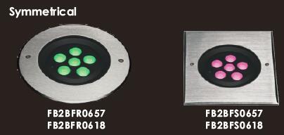 FC2BFR0657 FC2BFS0657 6 * 2W Asymetryczne oświetlenie wewnętrzne LED z kwadratową przednią osłoną ze stali nierdzewnej 173 * 173 mm SUS316 1
