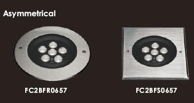 FC2BFR0657 FC2BFS0657 6 * 2W Asymetryczne oświetlenie wewnętrzne LED z kwadratową przednią osłoną ze stali nierdzewnej 173 * 173 mm SUS316 2