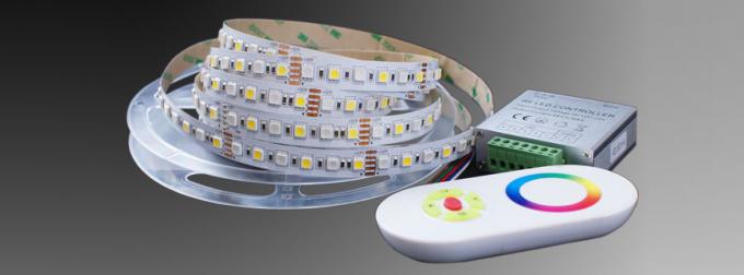 24V RGB + ciepłe białe elastyczne taśmy LED 72 diody LED / M Dopuszczalne OEM / ODM 0