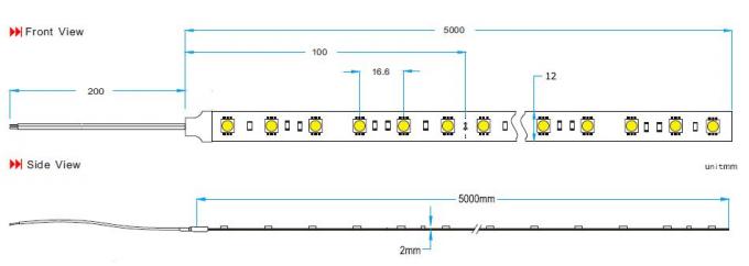 Dekoracyjna elastyczna taśma LED 5050 w kolorze Ice Blue 25000 - 35000 K 14,4 W / metr 0