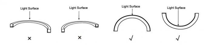 Podwodna lampa LED Neon Strip, mini rozmiar Neon Tape Light Anti-UV w kolorze kości słoniowej PVC 1