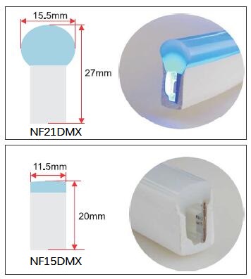 24V 5050 RGB Adresowalne paski LED DMX Neon LED 8 pikseli / metr IP68 Wodoodporny 2