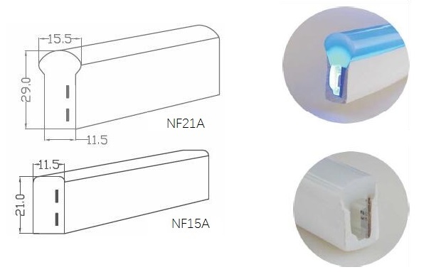 F21A Pojedynczy kolor 5050 LED Neon Flex Rope Light 14,4 W / M IP68 Do dekoracji zewnętrznych konturów 3