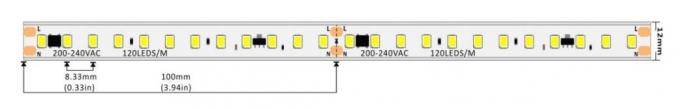 220-240VAC Taśma LED wysokiego napięcia 1600LM 16.5W 120LEDs na metr IP67 EMC 0