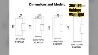 Kinkiet LED o mocy 30 W. Zewnętrzne oświetlenie architektoniczne