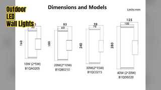 Zewnętrzne kinkiety LED IP65 Dual Up Down